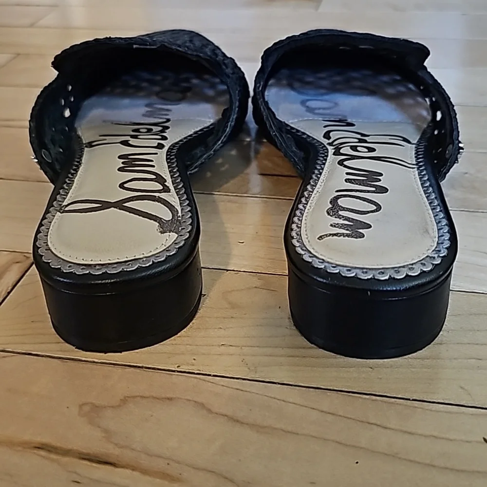 Sam Edelman clara black leather woven mules - Picture 5 of 7